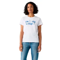 T-shirt à Manches Courtes The Perfect Bright White / Blue XS