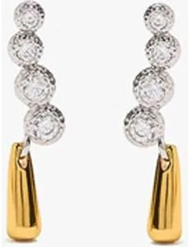 Pendientes con circonitas decorativa y abalorio colgante - Parfois - FashionsVida