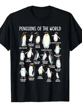 Penguins of The World Zookeeper Sea Animal Penguin Lovers T-Shirt Types of Penguins Graphic Tee Tops Marine Biologists Clothes - Aliexpress - FashionsVida