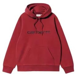 Felpa hooded carhartt sweat - scarlet / graphite