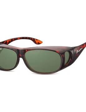 Unisex Rectangle Tortoise G-15 Green Polarized FO2 Sunglasses in Brown - Brown - Size: One Size - Montana - FashionsVida