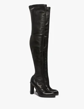 Cuissardes Over-The-Knee Peak en cuir - Alexander mcqueen - FashionsVida