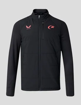 Saracens Unisex 2026/27 Training Thermal Jacket - Black BLACK XS unisex - Castore - FashionsVida