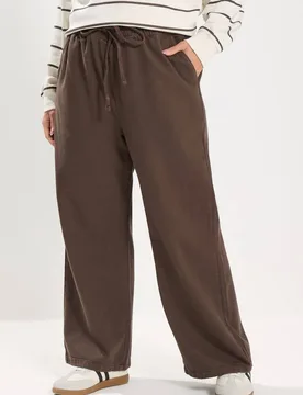 Women's Pull On Wide Leg Jeans in Chocolate Size: 16 - Chocolate - Size: 16 - Yours - FashionsVida