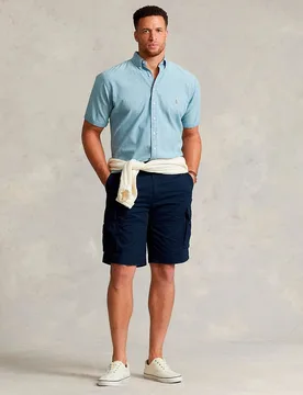 Pantalón cargo corto de hombre en tejido sarga tallas grandes - Polo Ralph Lauren - FashionsVida