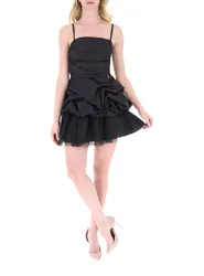 Abito con drappeggio NERO XS
