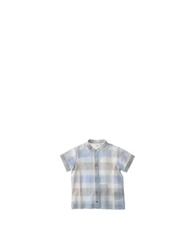 Camicia misto lino NURSERY AZZURRO CHIARO 18M - iDO - FashionsVida