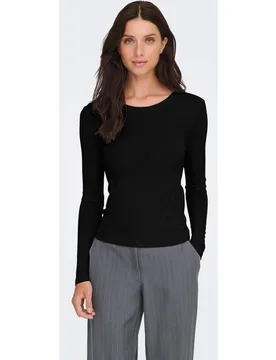 Camiseta de mujer de manga larga y cuello redondo - Only - FashionsVida