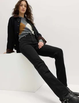Magic Shaping High Waisted Straight Leg Jeans Black female - M&S - FashionsVida
