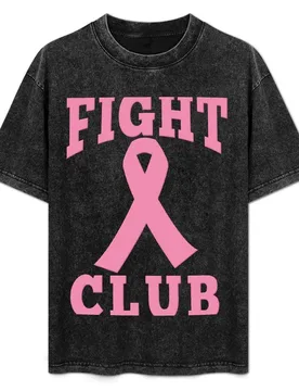 FIGHT CLUB Pink Ribbon for Breast Cancer T-Shirt Urban Style Casual Short Sleeve Top - Aliexpress - FashionsVida