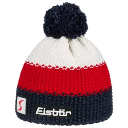 Star Beanie with Bobble by - red-black - Herren - Size: One Size