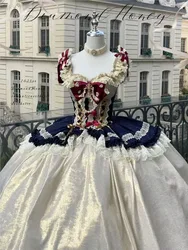 A small long dress with birthday theme for the coming-of-age ceremony