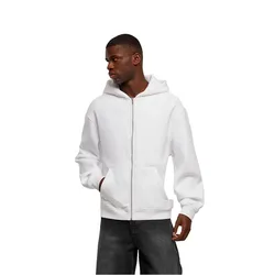 Felpa Con Zip Nm013 Oversized White XL