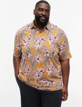 Polo de hombre de manga corta estampado tallas grandes - Tommy Hilfiger - FashionsVida