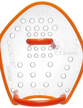 Catalyst Stroke Swimming Paddles Clear / Orange 2XS unisex - TYR - FashionsVida