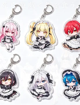 Anime Playing Death Games Maid Chibi Acrylic Keychain Kawaii Cute Girl Figure Key Ring Bag Charm Otaku Fans Collection Gift - Aliexpress - FashionsVida
