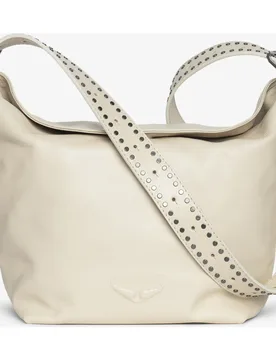 Zadig & Voltaire - Bolso de hombro jane grande de piel con bandolera tachonada - Zadig & Voltaire - FashionsVida