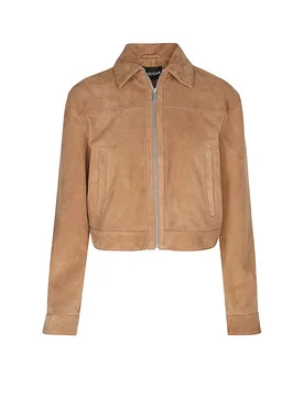 Veste en cuir SUE marron clair 38 - Studio - FashionsVida