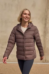 Womens Lightweight Down Packable Jacket - Purple - Purple - Size: 10