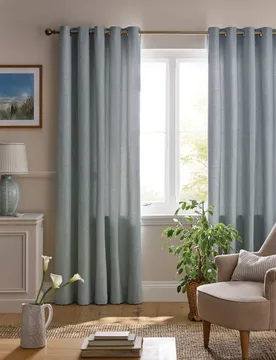 Saltair Eyelet Curtains Cream - Laura Ashley - FashionsVida
