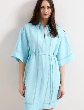 Women's Lara Shirt Dress in Baby Blue Size: 14 - Baby Blue - Size: 14 - Phase Eight - FashionsVida