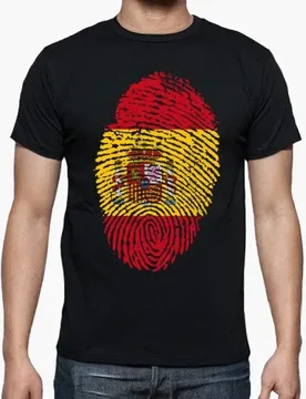 Unique Spain Flag Fingerprint T-Shirt. Summer Cotton O-Neck Short Sleeve Mens T Shirt New S-3XL - Aliexpress - FashionsVida