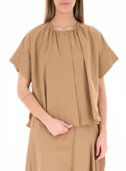Blusa in cotone CAMMELLO 42