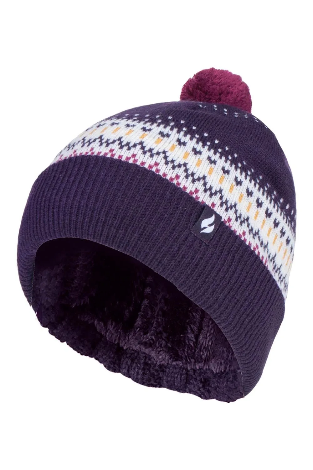 Womens Thermal Winter Bobble Hat - - Size: ONESIZE - Heat Holders - FashionsVida