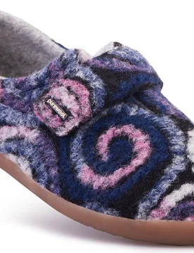 Frieda Women's Extra Wide Slippers for Swollen Feet - Swirl Multi - Size: 6 XXW - Cosyfeet - FashionsVida