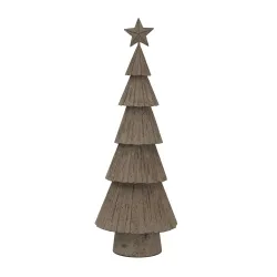 Metal Pine Tree Christmas Dration in Stone - Stone - Size: One Size