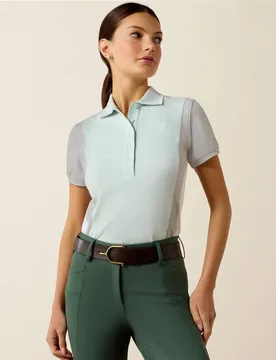 Damen Poloshirt TARYN starlight-heather grey M - Ariat - FashionsVida