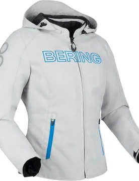 Giubbotto Moto Donna LADY WARWICK Chiaro Grigio Blu taglia 42 - Bering - FashionsVida