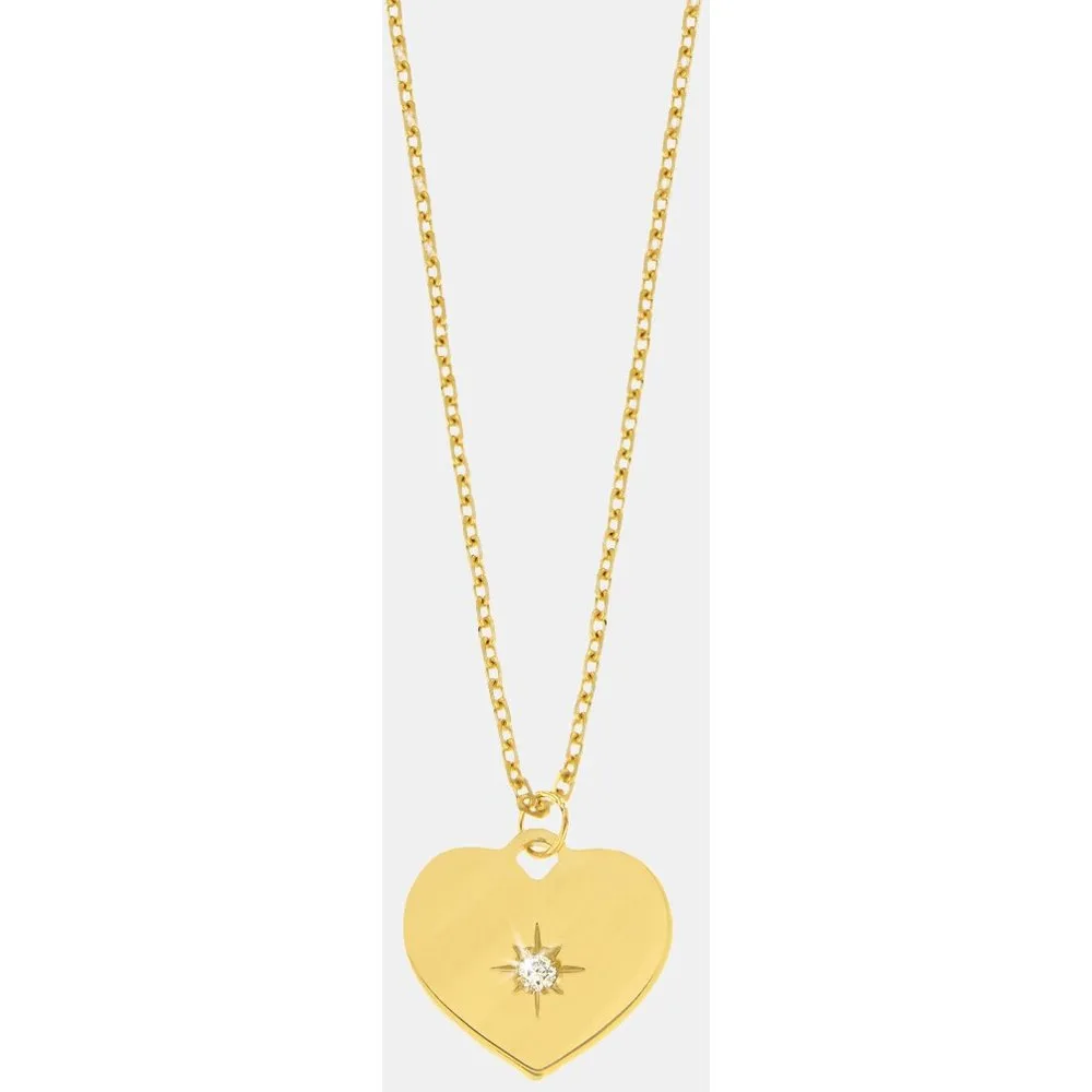 Colgante Corazón de oro y diamante - El Corte Inglés - FashionsVida
