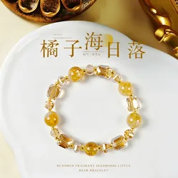 Chunri Cherry Light Luxury Premium Amethyst Citrine Pink Crystal Stacked Bracelet Natural Amethyst Bracelet