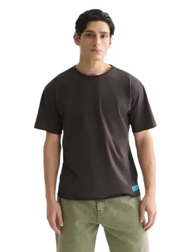 T-shirt à Manches Courtes Seasonal Core Rawedged Meteorite 2XL - Scotch & Soda - FashionsVida