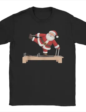 Fun Santa Doing Reformer Pilates Christmas Xmas Pilates T-Shirt Men Fashion Cotton Tee Shirt Short Sleeve T Shirt Classic Tops - Aliexpress - FashionsVida