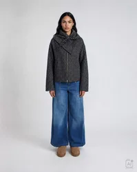 SHORT WOOL JACKET WITH SCARF female