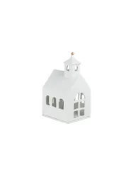 Lichthaus Kapelle groß 12,5x11x22,5cm weiss baby