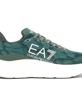 Ea7 Emporio Armani Baskets Wave Cracking Cilantro / Vigor Graphic Cilantro / Green Bay / Silver / White EU 37 1/3 Homme - Giorgio Armani - FashionsVida