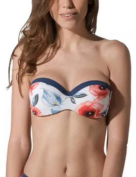 Bikini Ober- Und Unterteile Bandeau-Badeanzug-Oberteil Poppy 85c;90c;90d;95c Female - Luna Splendida - FashionsVida