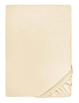 Jersey-Elastic-Topper-Spannbetttuch champagner, 1x 180x200 cm - 200x220 cm - Biberna - FashionsVida