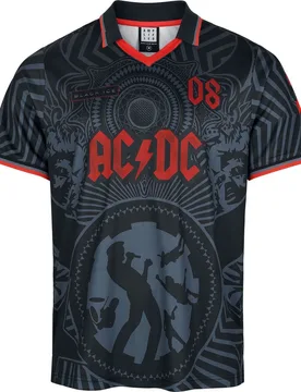 Trikot - Amplified Collection - Black Ice Rock FC - S bis M - für Männer - Größe S - multicolor - Lizenziertes Merchandise! - Männer - male - AC/DC - FashionsVida