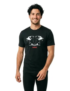 Hugo Maglietta A Maniche Corte Dobero 10258299 01 Black S - Hugo Boss - FashionsVida