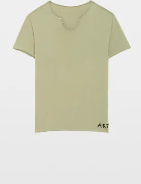Zadig & Voltaire - Camiseta de manga corta de hombre tunecina de algodón - Zadig & Voltaire - FashionsVida