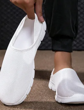 Zapatos casuales de media cobertura para hombre verano 2026, suela blanda, ligeros y transpirables, cómodos para estar de pie mucho tiempo, zapatos d - Shein - FashionsVida