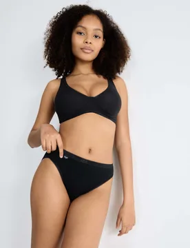 Basic+ Non Wired Cotton Full Cup Bra Black female - Sloggi - FashionsVida