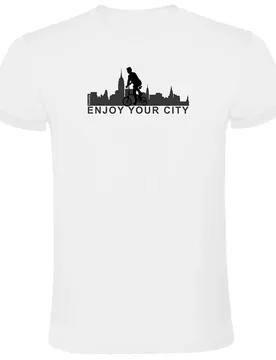 Maglietta A Maniche Corte Enjoy Your City White - Kruskis - FashionsVida
