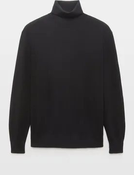 Jersey de hombre cuello cisne liso 100% lana merino - Emidio Tucci - FashionsVida
