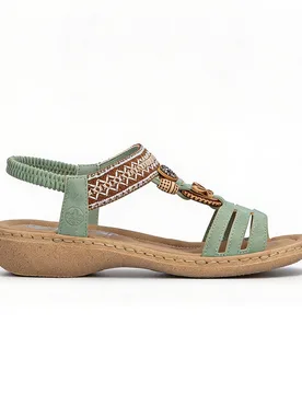 Womens Slingback Sandals Green - Size Uk 5 - Rieker - FashionsVida