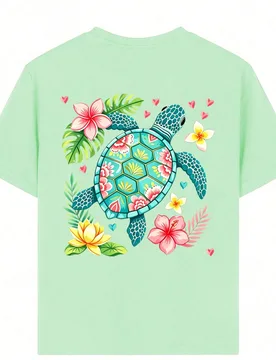 Camiseta estampada estilo vacaciones para niña preadolescente, adecuada para viajes y uso en vacaciones, top casual versátil y de moda para primaver - Shein - FashionsVida